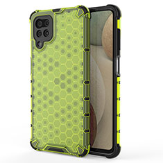 Silicone Transparent Frame Case Cover 360 Degrees AM1 for Samsung Galaxy A12 Nacho Green