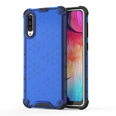 Silicone Transparent Frame Case Cover 360 Degrees AM1 for Samsung Galaxy A30S Blue