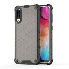 Silicone Transparent Frame Case Cover 360 Degrees AM1 for Samsung Galaxy A50S Black