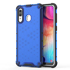 Silicone Transparent Frame Case Cover 360 Degrees AM1 for Samsung Galaxy M10S Blue