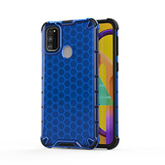 Silicone Transparent Frame Case Cover 360 Degrees AM1 for Samsung Galaxy M30s Blue