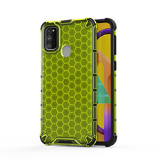 Silicone Transparent Frame Case Cover 360 Degrees AM1 for Samsung Galaxy M30s Green