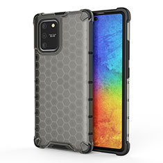 Silicone Transparent Frame Case Cover 360 Degrees AM1 for Samsung Galaxy M80S Black