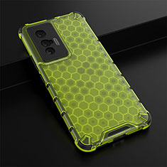 Silicone Transparent Frame Case Cover 360 Degrees AM1 for Vivo X70 5G Green