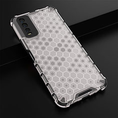 Silicone Transparent Frame Case Cover 360 Degrees AM1 for Vivo Y11s White