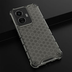 Silicone Transparent Frame Case Cover 360 Degrees AM1 for Vivo Y55 4G Black