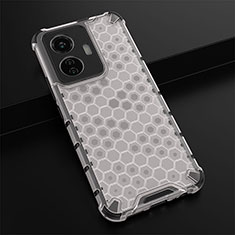 Silicone Transparent Frame Case Cover 360 Degrees AM1 for Vivo Y55 4G White