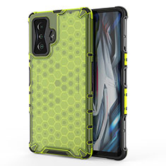 Silicone Transparent Frame Case Cover 360 Degrees AM1 for Xiaomi Poco F4 GT 5G Green