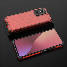 Silicone Transparent Frame Case Cover 360 Degrees AM1 for Xiaomi Poco X4 GT 5G Red