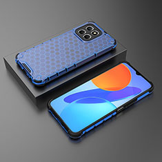 Silicone Transparent Frame Case Cover 360 Degrees AM2 for Huawei Honor X8a 5G Blue