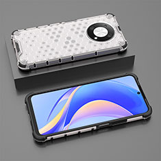 Silicone Transparent Frame Case Cover 360 Degrees AM2 for Huawei Nova Y90 White