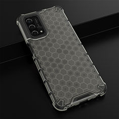 Silicone Transparent Frame Case Cover 360 Degrees AM2 for OnePlus Nord N200 5G Black