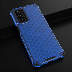 Silicone Transparent Frame Case Cover 360 Degrees AM2 for OnePlus Nord N200 5G Blue