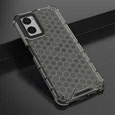 Silicone Transparent Frame Case Cover 360 Degrees AM2 for Oppo A36 Black