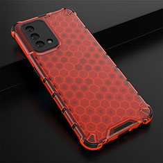 Silicone Transparent Frame Case Cover 360 Degrees AM2 for Oppo A74 4G Red