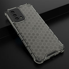 Silicone Transparent Frame Case Cover 360 Degrees AM2 for Oppo A95 4G Black