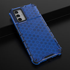 Silicone Transparent Frame Case Cover 360 Degrees AM2 for Oppo K9 Pro 5G Blue