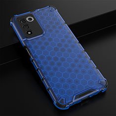 Silicone Transparent Frame Case Cover 360 Degrees AM2 for Oppo K9S 5G Blue