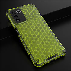 Silicone Transparent Frame Case Cover 360 Degrees AM2 for Oppo K9S 5G Green
