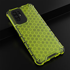 Silicone Transparent Frame Case Cover 360 Degrees AM2 for Oppo Reno5 Z 5G Green