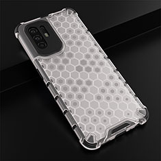 Silicone Transparent Frame Case Cover 360 Degrees AM2 for Oppo Reno5 Z 5G White