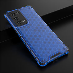 Silicone Transparent Frame Case Cover 360 Degrees AM2 for Oppo Reno6 Pro 5G Blue