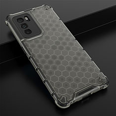 Silicone Transparent Frame Case Cover 360 Degrees AM2 for Oppo Reno6 Pro 5G India Black