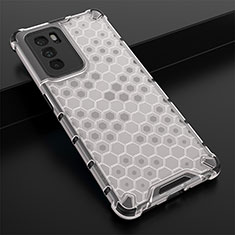 Silicone Transparent Frame Case Cover 360 Degrees AM2 for Oppo Reno6 Pro 5G India White