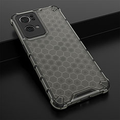 Silicone Transparent Frame Case Cover 360 Degrees AM2 for Oppo Reno7 Pro 5G Black