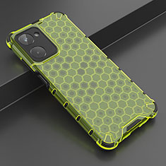 Silicone Transparent Frame Case Cover 360 Degrees AM2 for Realme 10 4G Green