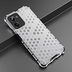 Silicone Transparent Frame Case Cover 360 Degrees AM2 for Realme 10 Pro 5G White