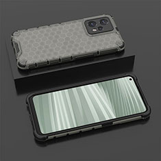Silicone Transparent Frame Case Cover 360 Degrees AM2 for Realme 9 Pro+ Plus 5G Black