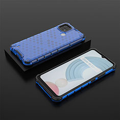 Silicone Transparent Frame Case Cover 360 Degrees AM2 for Realme C21 Blue