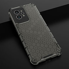 Silicone Transparent Frame Case Cover 360 Degrees AM2 for Realme GT2 Pro 5G Black