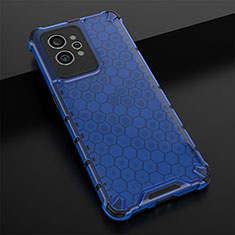 Silicone Transparent Frame Case Cover 360 Degrees AM2 for Realme GT2 Pro 5G Blue
