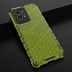 Silicone Transparent Frame Case Cover 360 Degrees AM2 for Realme GT2 Pro 5G Green