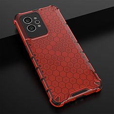 Silicone Transparent Frame Case Cover 360 Degrees AM2 for Realme GT2 Pro 5G Red