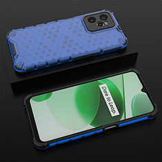Silicone Transparent Frame Case Cover 360 Degrees AM2 for Realme Narzo 50A Prime Blue