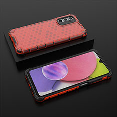 Silicone Transparent Frame Case Cover 360 Degrees AM2 for Samsung Galaxy A04s Red