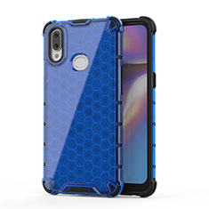 Silicone Transparent Frame Case Cover 360 Degrees AM2 for Samsung Galaxy A10s Blue