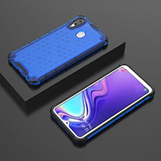 Silicone Transparent Frame Case Cover 360 Degrees AM2 for Samsung Galaxy M20 Blue