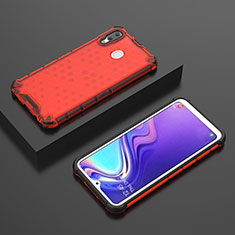 Silicone Transparent Frame Case Cover 360 Degrees AM2 for Samsung Galaxy M20 Red