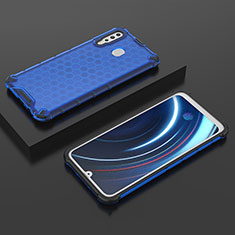 Silicone Transparent Frame Case Cover 360 Degrees AM2 for Samsung Galaxy M30 Blue