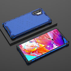 Silicone Transparent Frame Case Cover 360 Degrees AM2 for Samsung Galaxy Note 10 Plus 5G Blue