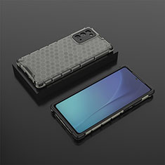 Silicone Transparent Frame Case Cover 360 Degrees AM2 for Samsung Galaxy Note 20 5G Black