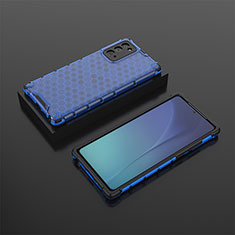 Silicone Transparent Frame Case Cover 360 Degrees AM2 for Samsung Galaxy Note 20 5G Blue