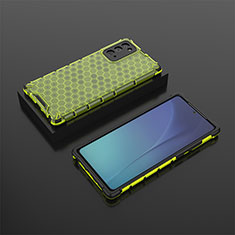Silicone Transparent Frame Case Cover 360 Degrees AM2 for Samsung Galaxy Note 20 5G Green
