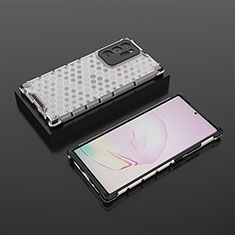 Silicone Transparent Frame Case Cover 360 Degrees AM2 for Samsung Galaxy Note 20 Ultra 5G White