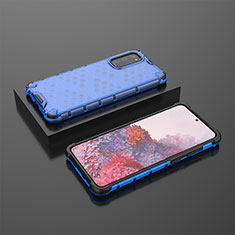 Silicone Transparent Frame Case Cover 360 Degrees AM2 for Samsung Galaxy S20 5G Blue