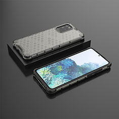 Silicone Transparent Frame Case Cover 360 Degrees AM2 for Samsung Galaxy S20 Plus Black